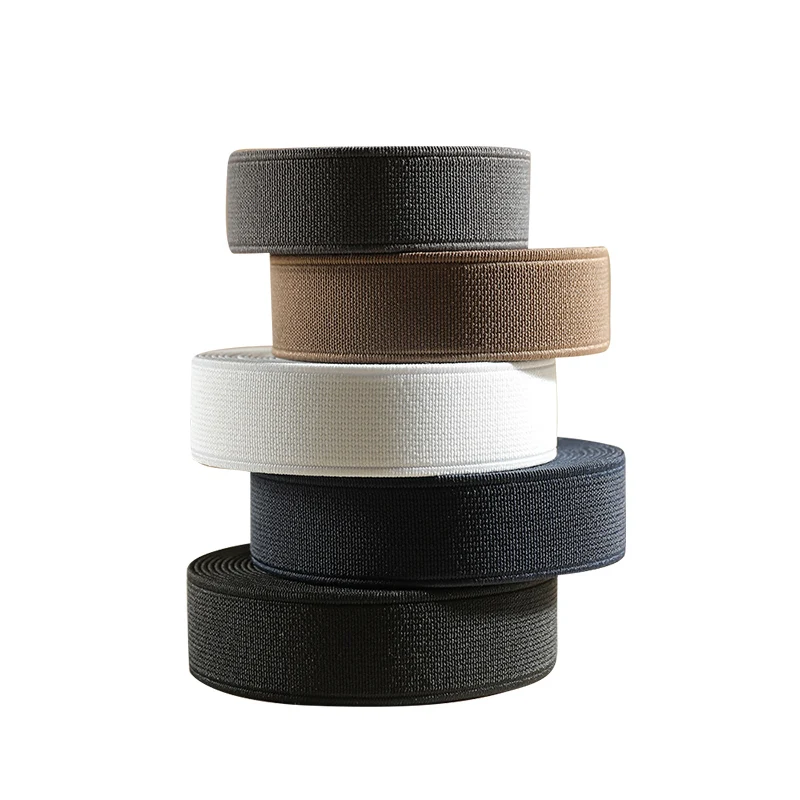 Garment Processing Accessories Flat Braided Elastic Band for Sewing Elastique Custom Strap
