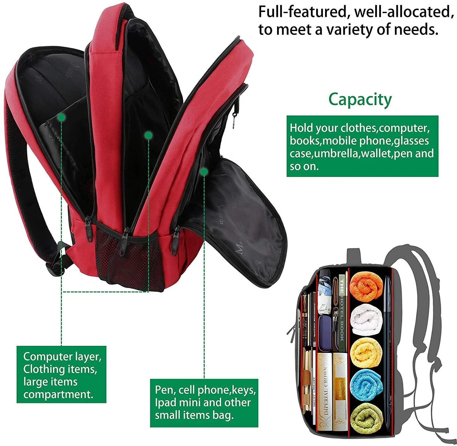 Elegant Lightweight Travel Backpack Ideal for School Outdoor