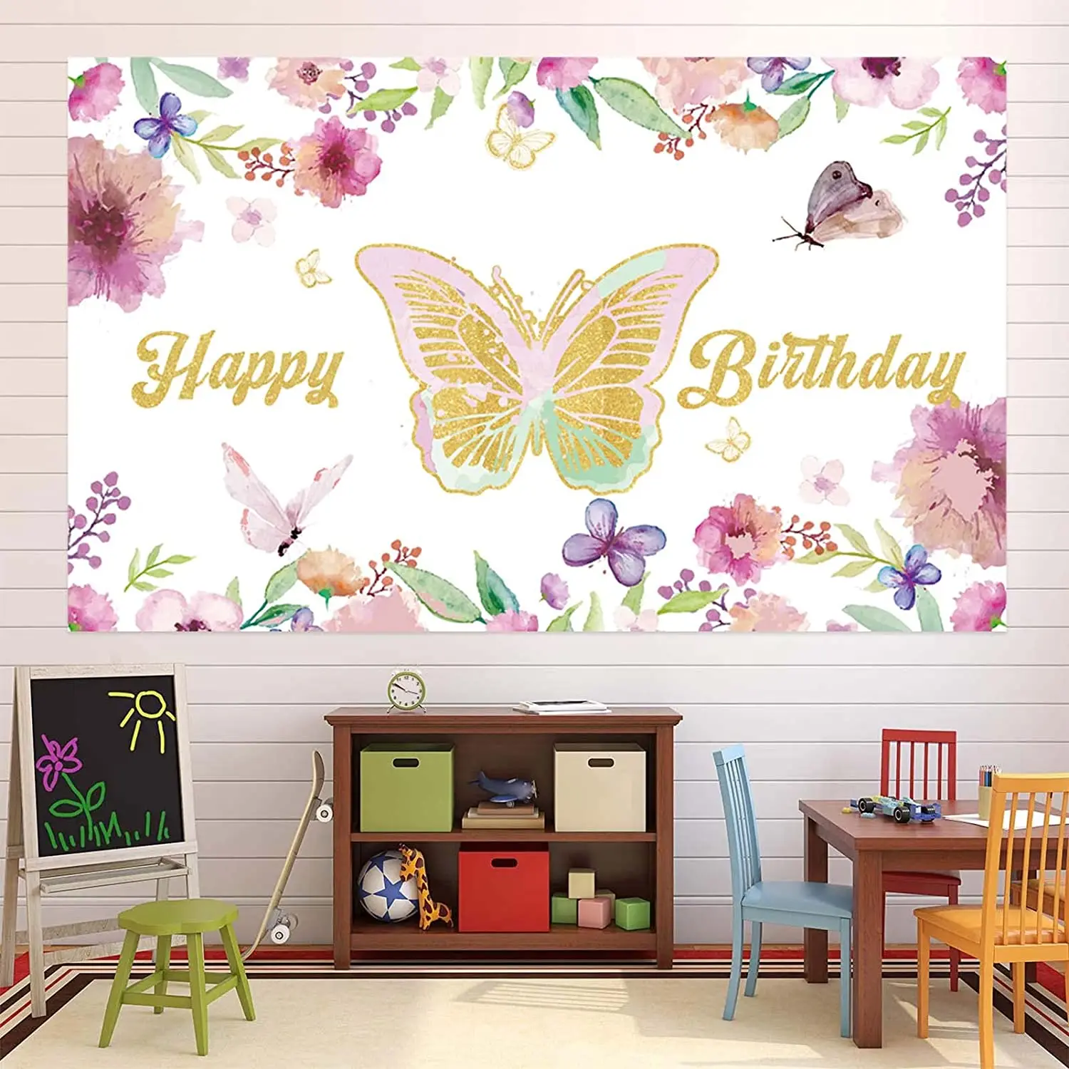 Butterfly Birthday Backdrop Party Decorations Butterfly Spring Theme ...