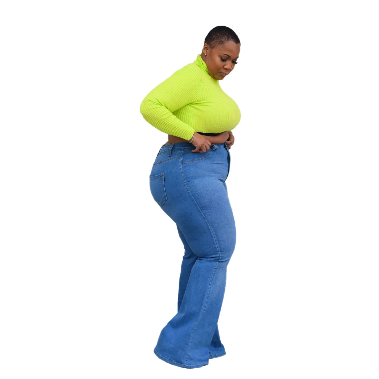 Pantalones Vaqueros De Pitillo Con Agujero Rasgado Para Mujer,Vaqueros Acampanados  Abiertos De Talla Grande - Buy Chica Vaqueros,Dividir Pantalones  Mujer,Vaqueros Mujer Product on Alibaba.com