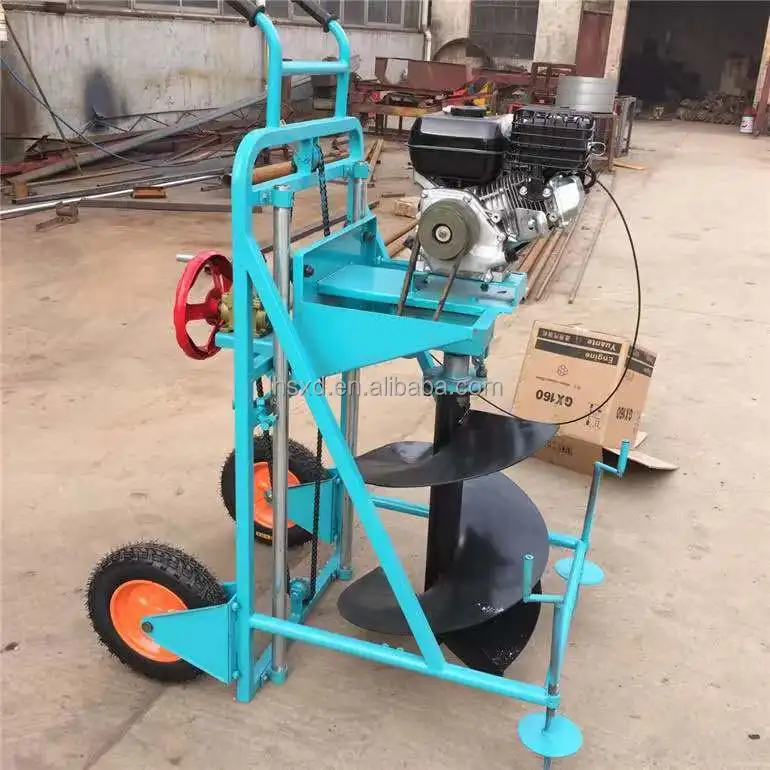 Convenient Digging Machine for Electric Pole Construction /Hard Soil Portable Gasoline Ground Drilling Rig