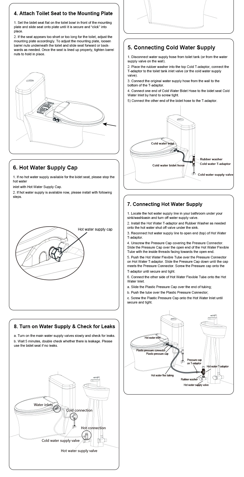 Wholesale Elongated Toilet Seat With Bidet, Custom Hot and Cold Bidet Toilet Seat, Postpartum Care Toilet Seat Cover supplier