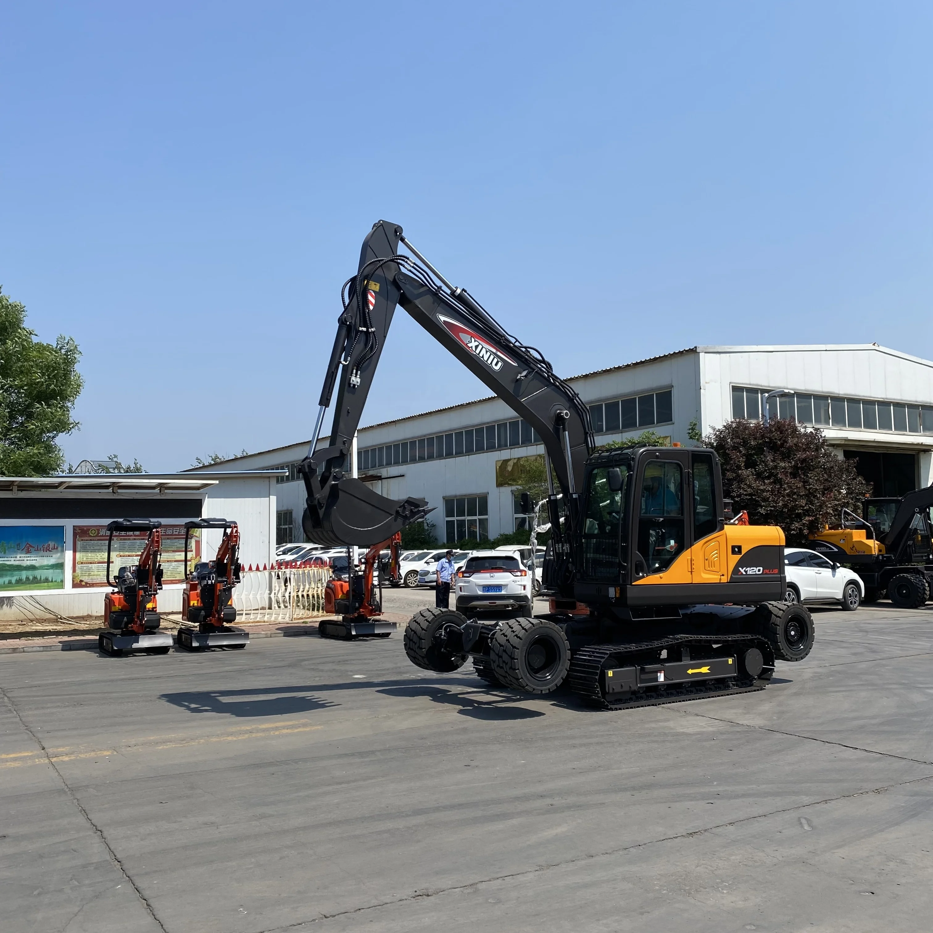 2023 Xiniu 10 Ton  Wheel  Crawler Excavator X120 10 Ton Hydraulic Construction Machine