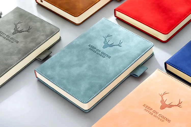 Customized logo luxury pu leather journal notebook a5book cover paper leather diary 2026 planner printing pastel hardcover