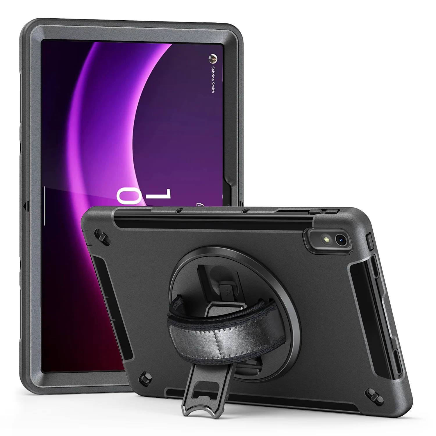 Rugged Armor PU Leather Hand Held Glass Protection Tablet Case for 