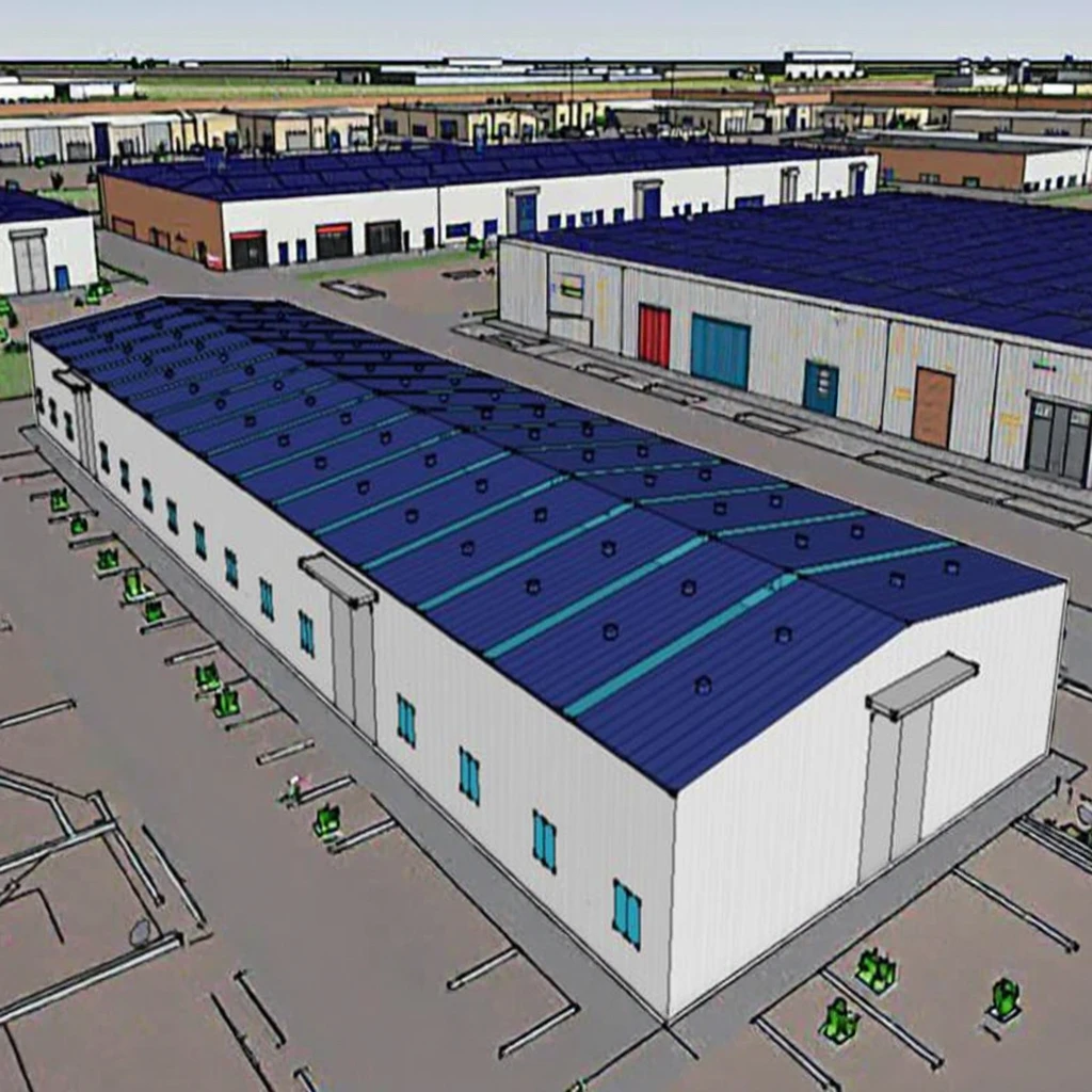 Steel Structure Warehouse with Durable Column and Beam for Material Storage