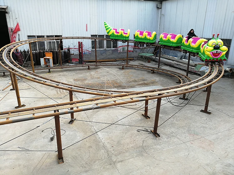 Popular Wacky Worm Train with Track Roller coaster Ride