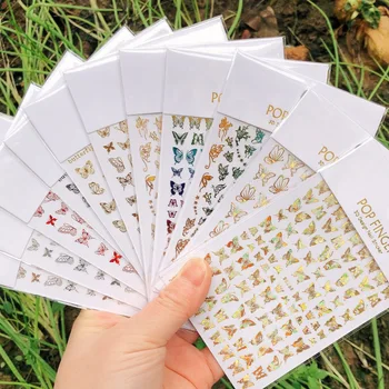 Jelly sticker Mo lost cooperative Japanese vintage nail paste wholesale nail butterfly sticker