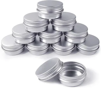 15ml Silver Aluminum Tin Jar Aluminum Cosmetic Jar For Cream Container ...