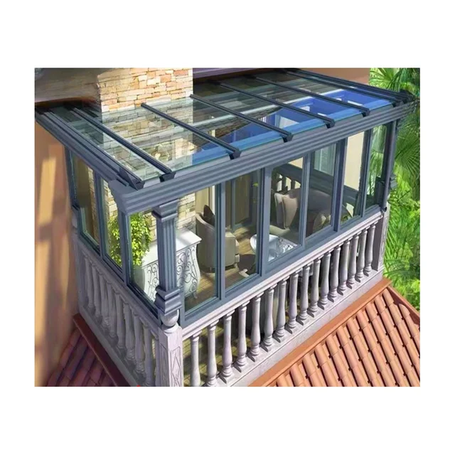 2024 New design conservatory sunroom foldable electric sunroom waterproof sunroom house