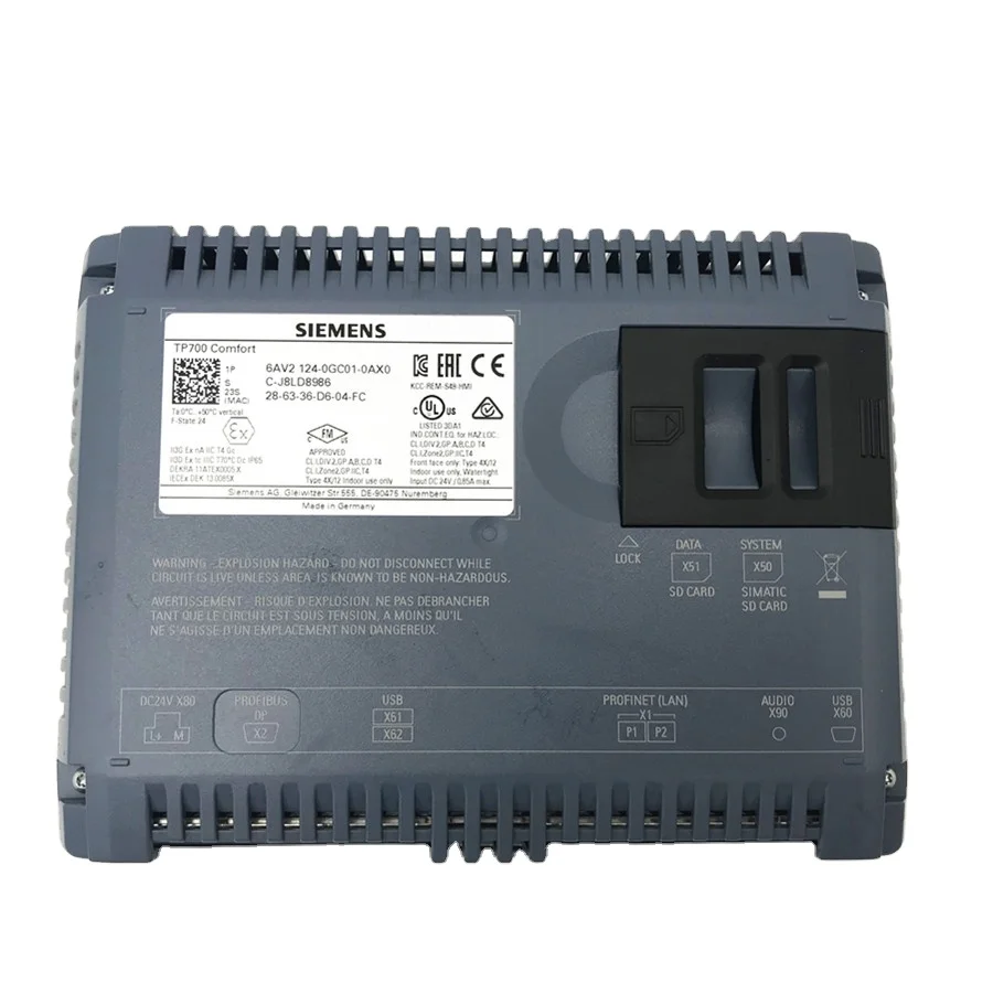 6AV2124-0GC01-0AX0 Original Siemens Simatic TP700 7 Control 700 HMI Touch Panel 6AV2 124-0GC01-0AX0 manufacture