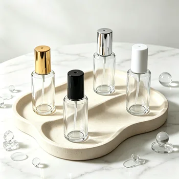 100ml Clear Glass Bottle with Pump Sprayer Empty Container for Lotions Essences