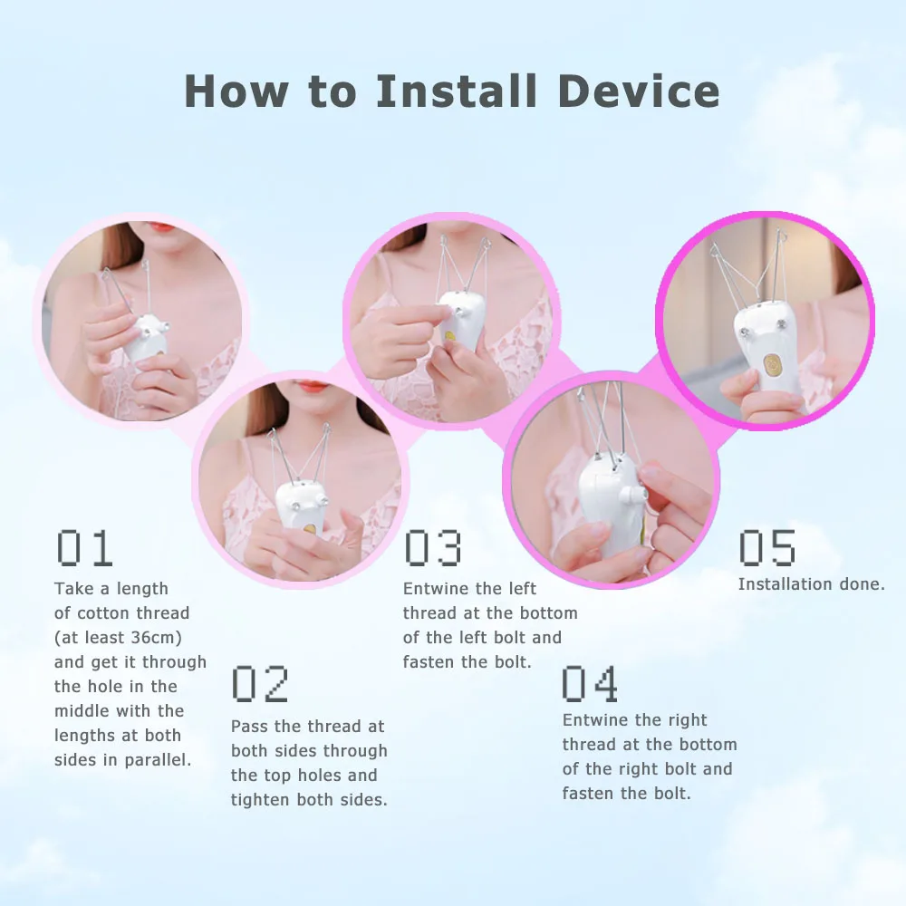 Portable Electric Threading Epilator Hand Leg Facial Hair Remover Women Hair Removal with Cotton Thread