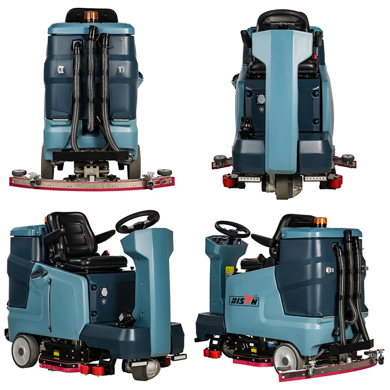 CE 230v Battery Operated Ride-On Floor Scrubber Industrial Cordless Electric Ride on Scrubbing Cleaning Machine Floor Scrubber