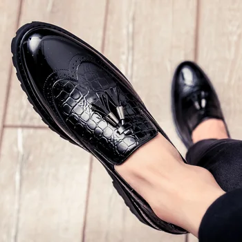 PDEP Hot sale big size 47 men office casual formal loafers dress shoes for men
