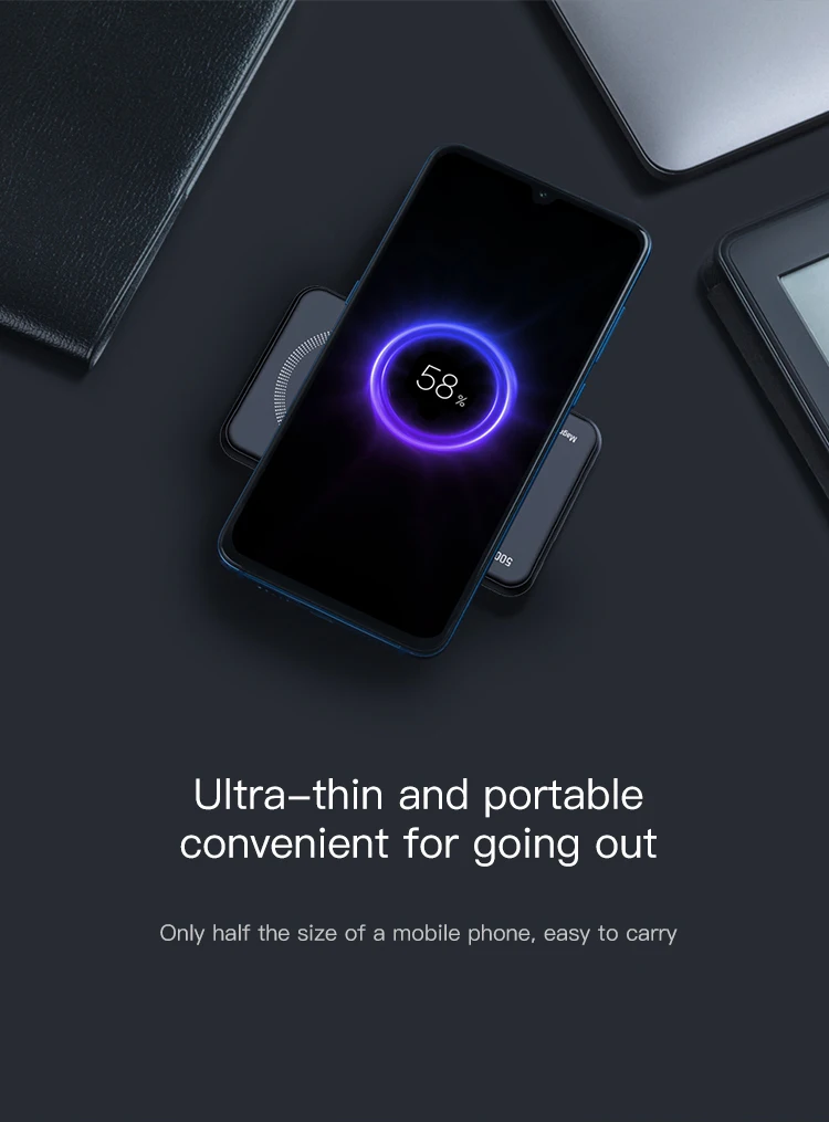 Innisfox Portable Credit Card Qi Pd 18w 15w Powerbank 5000mAh Magnetic Wireless Power Bank 18w for iPhone 12 PB45.jpg