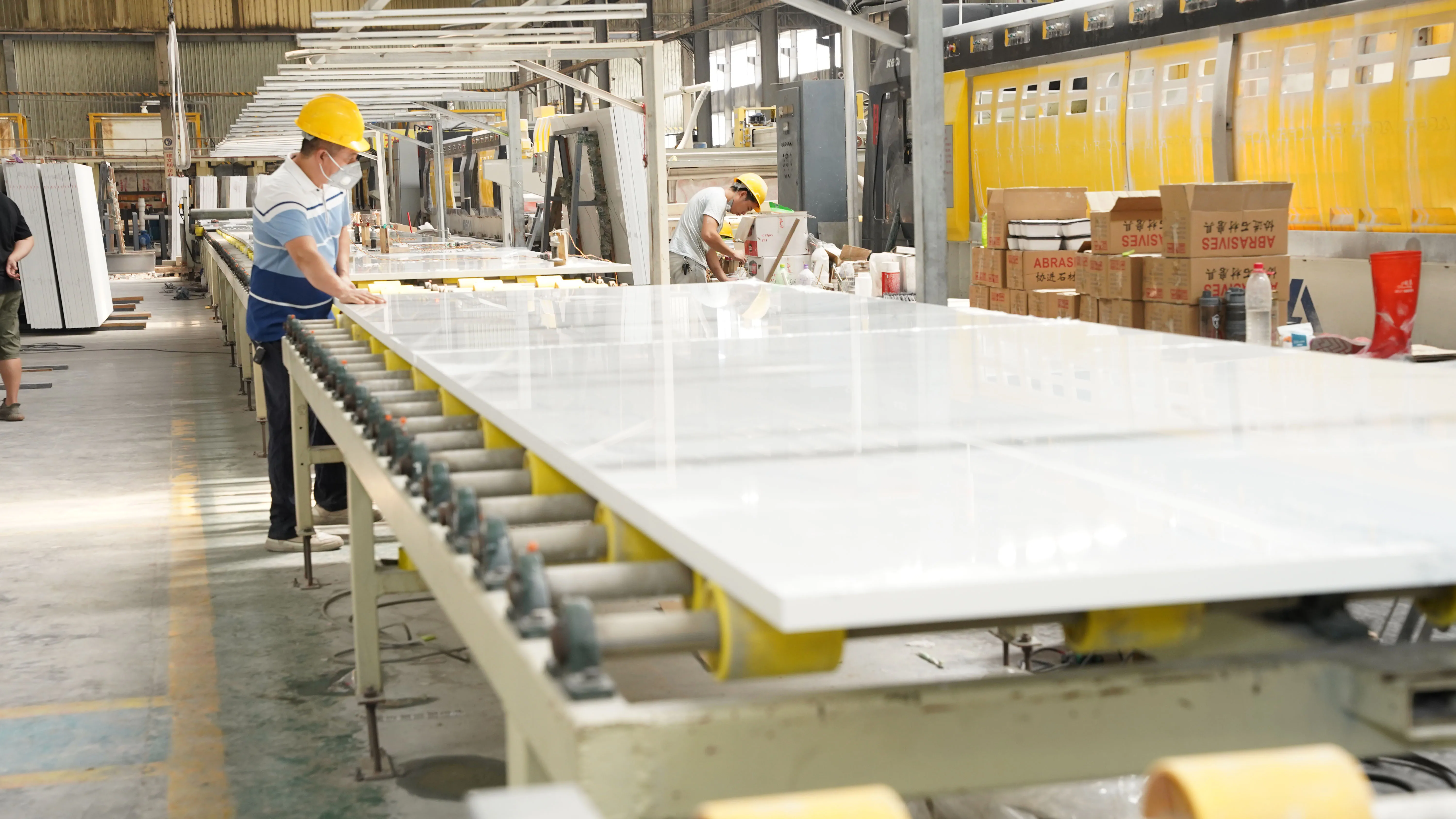 Calacatta Series Big Slab Quartz Slab Countertop 20mm Thickness