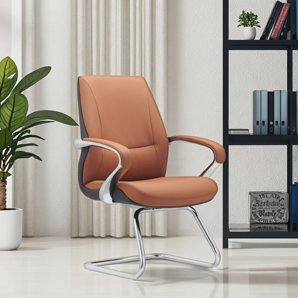 Modern Ergonomic Leather Executive Computer Chair with Adjustable Height and Back Support 6