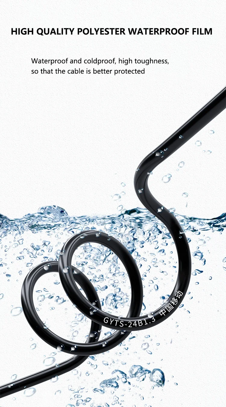 Customized Cores Outdoor Armored Fiber Optic Cable with OM1-OM4 Fiber and Temperature Resistance (-40°C to +70°C)