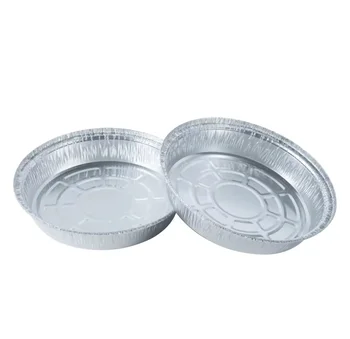 7-Inch round Silver Disposable Aluminum Foil Tray Foil Containers for Dining