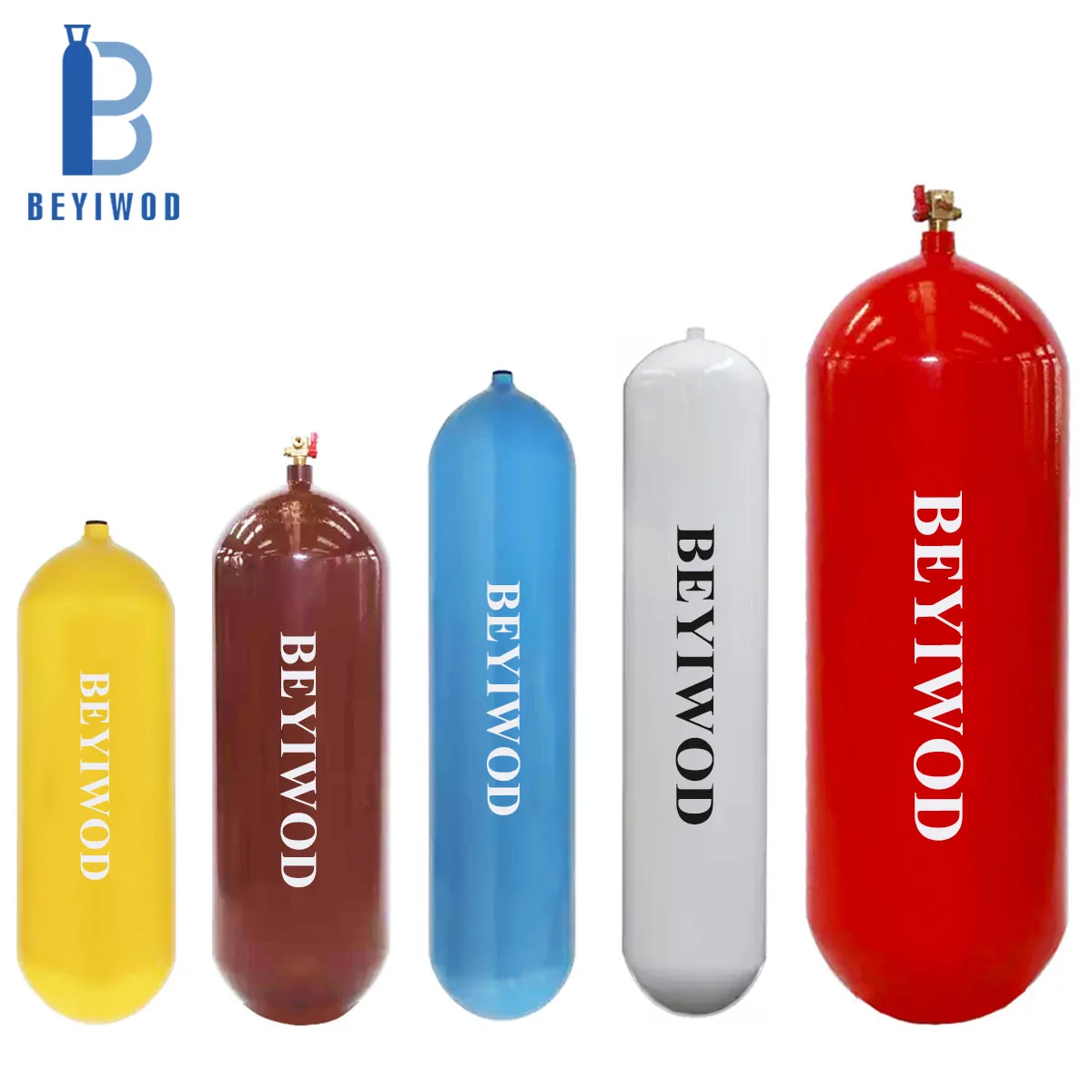 Magandang presyo 40L 55L Mataas na Presyon Magandang Kalidad na Walang-Sumpo na Asero Type 1 Type 2 CNG Gas Cylinder