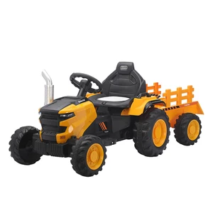 Unisex 12V Kids Electric Ride-on Car Latest Plastic Excavator Tractor Design for Both Boys and Girls
