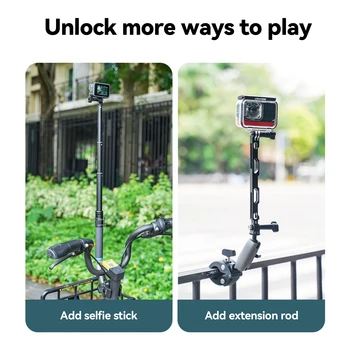 Telesin Accessories for GoPro Hero 13 12 11 10 9  DJI Action Cameras Clamp Mount with Ball Head Mount with 1/4 Thread detail image