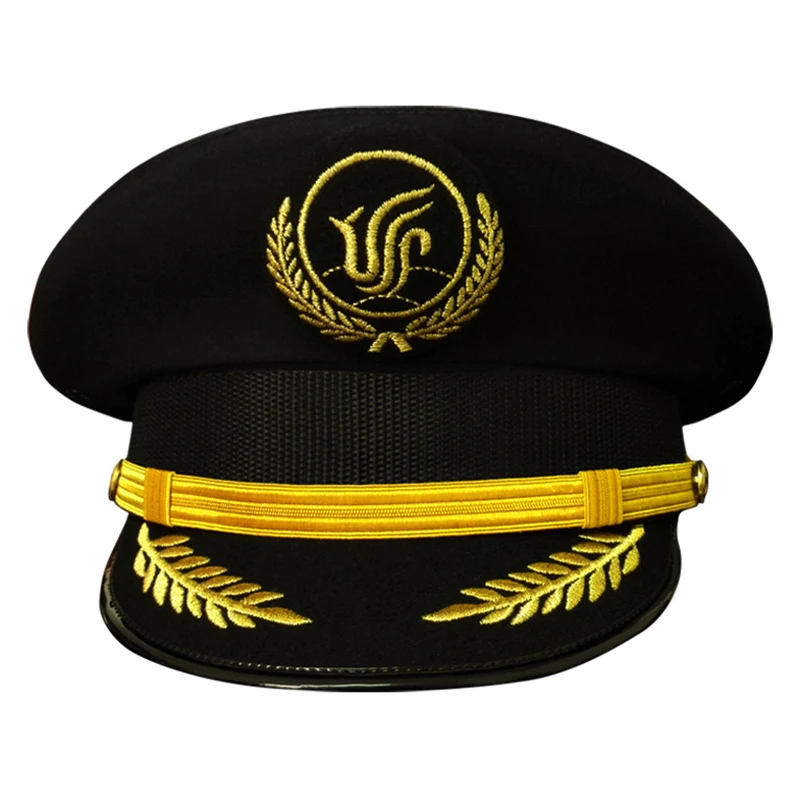 Sombrero De Piloto De Aviador | Gorra De Poliéster Con Ala Y Correa Ajustable De 58 Cm, Disfraz De Avión Para Adultos