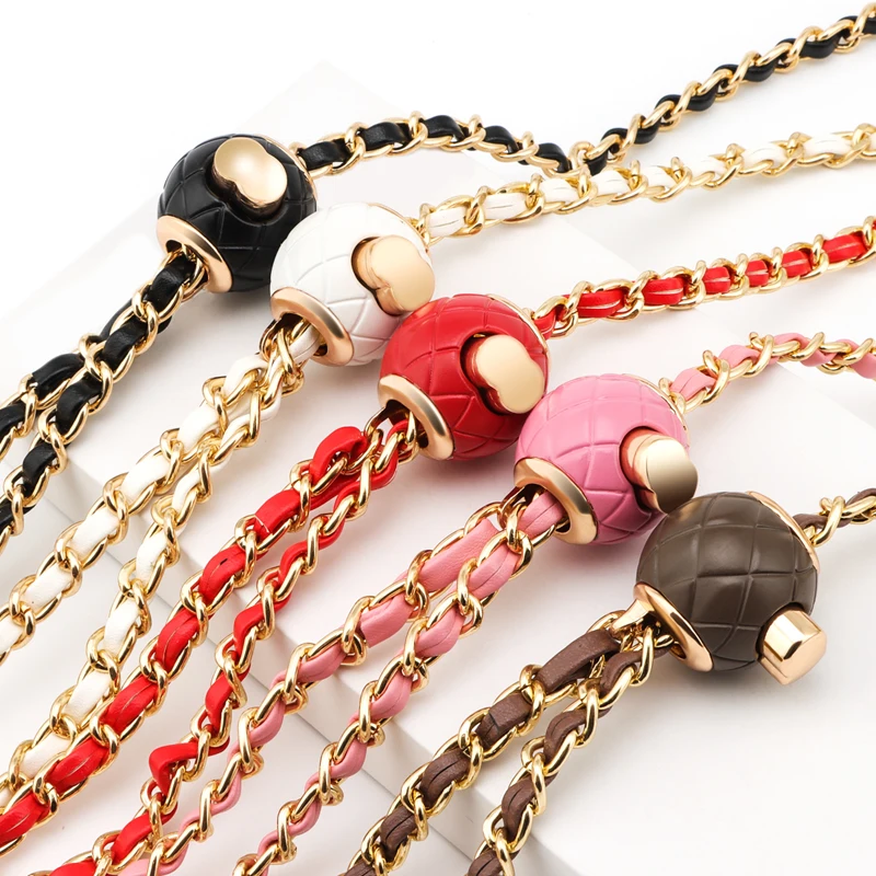 Universal Crossbody Phone Case With Leather And Metal Lanyard_voghion.com