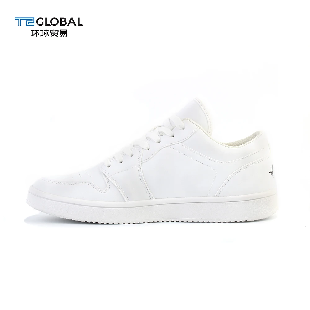 Cheap stylish original brand pu leather flat sneakers shoes for men