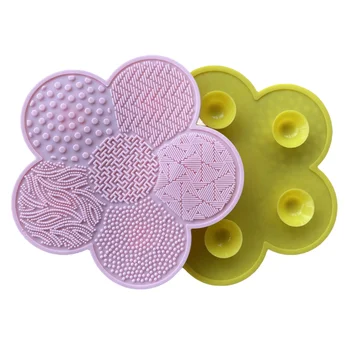 makeup brush cleaning mat makeup cleaning tools Environmentally friendly customizable Silicone  cleaning makeup brushes