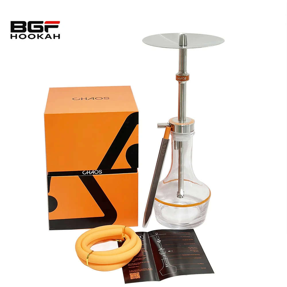 Wholesale High Quality Chaos Hookah Stainless Steel Narguile Chicha Shisha  Smoking Set Hookah