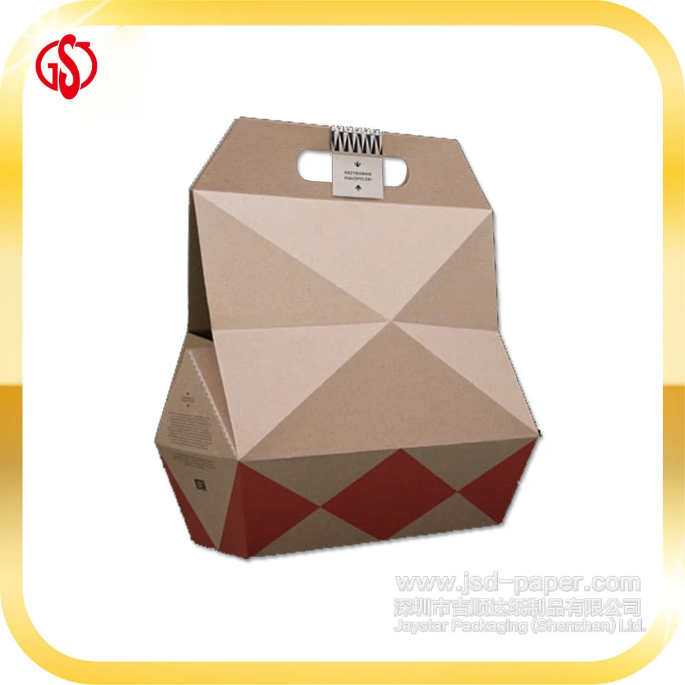 Custom Handle Brown Kraft Paper Gift Box - Honey Package Jam Jar Gift Boxes