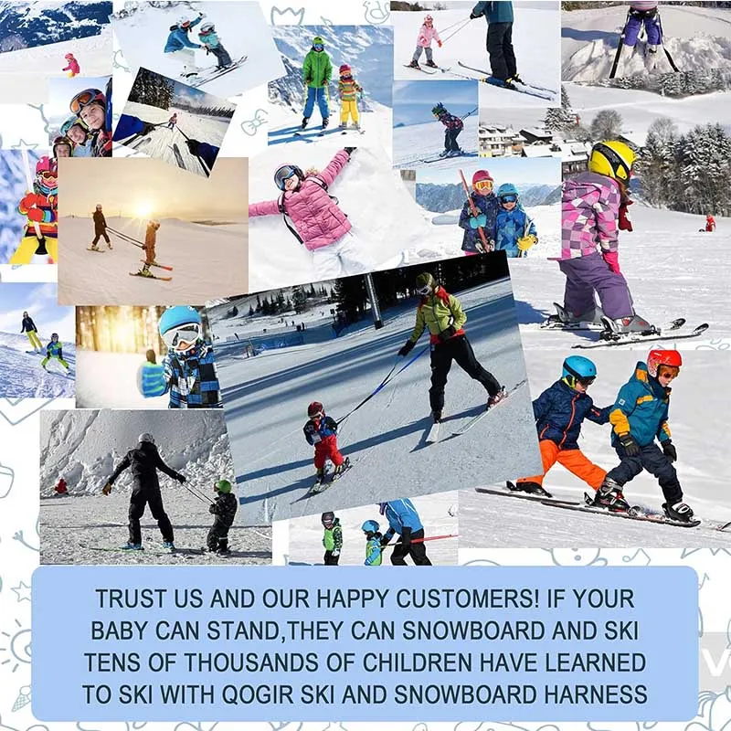 Training Leash Teach Child Skiing Snowboarding Customized Ski and Snowboard Harness Trainer Kids Ski Harness