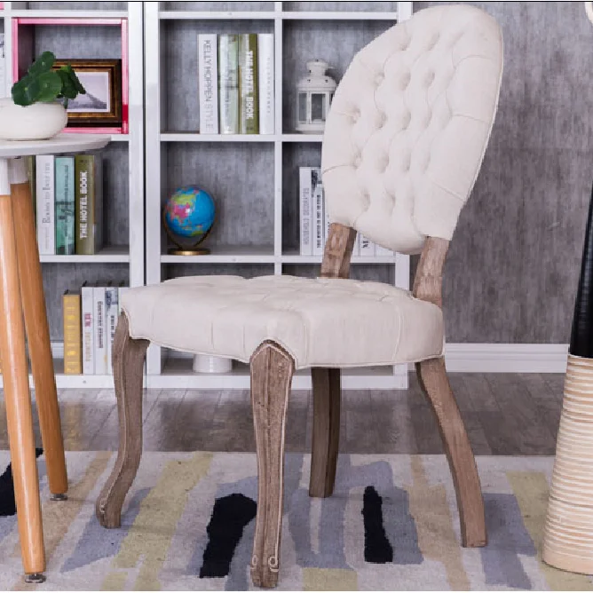 Wholesale European Style Solid Wood Legs Louis Dining Chair For Living ...