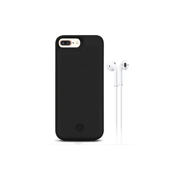 7200mah rechargeable charging case cover universal for iphone 8plus 7plus 6plus 5.5inch with audio jack