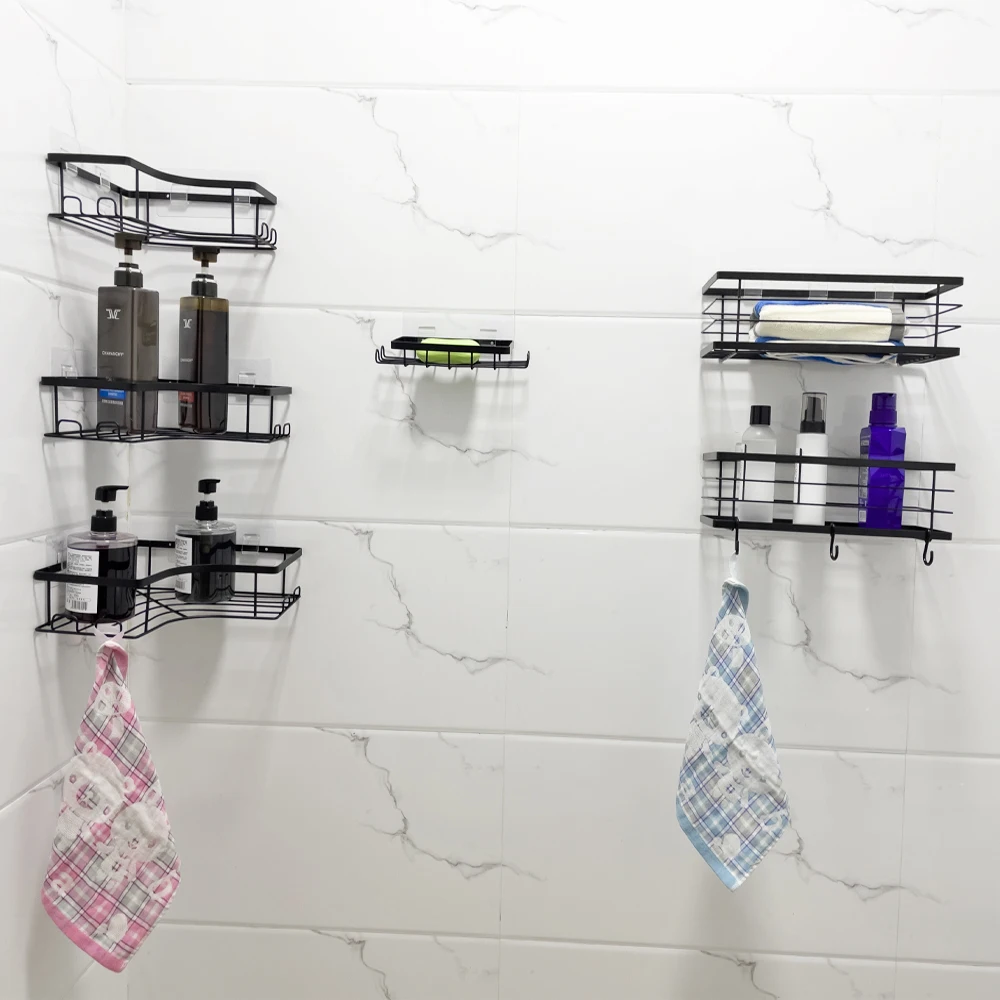 self-draining shower caddy shelf organizer sus304