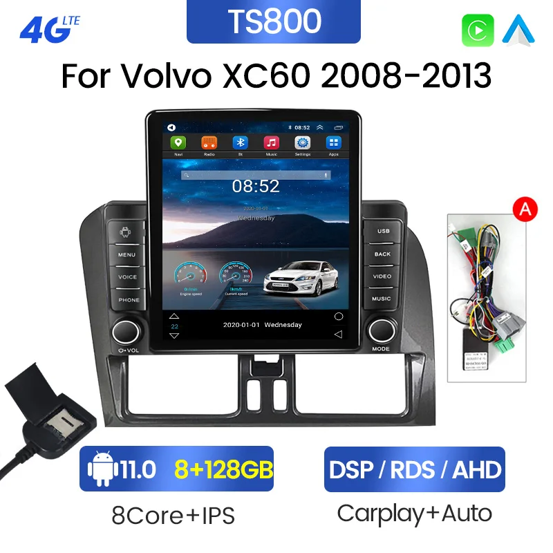MEKEDE Android 11 8+128G Android Car Radio for Volvo XC60 360 Camera Car-play+auto Dvd Player Android Car Multimedia