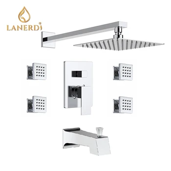 Shower Set Shower Fixture CUPC in Wall Brass Contemporary Bathroom Bath & Shower Faucets Single Handle Cold/hot Water