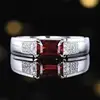 Natural ruby diamond ring