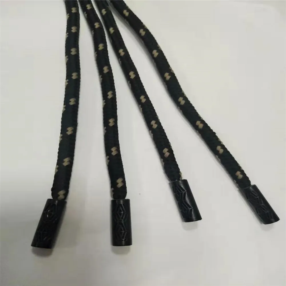 100% Polyester Draw Cords with Silicone End for Hoodies Bags Garments & Home Textiles Colorful Coated Finish