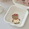 Wood pulp cotton red scarf bear