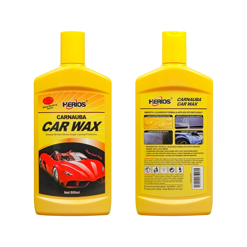 500ML HERIOS Liquid Car Wash Wax Carnauba Car Wax Liquid - Buy