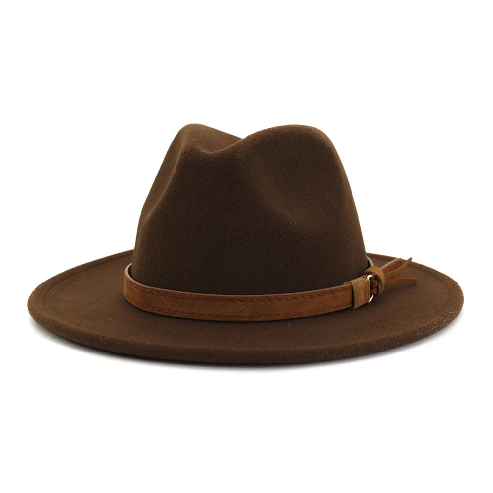 Wholesale New Arrive Custom Trilby Retro Large Brim Felt Fedora Hats