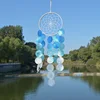 Pumengwang gradient blue mirror shell wind chime