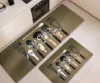 Vintage Wooden Grain Utensils Print Anti-slip Kitchen Rug Set