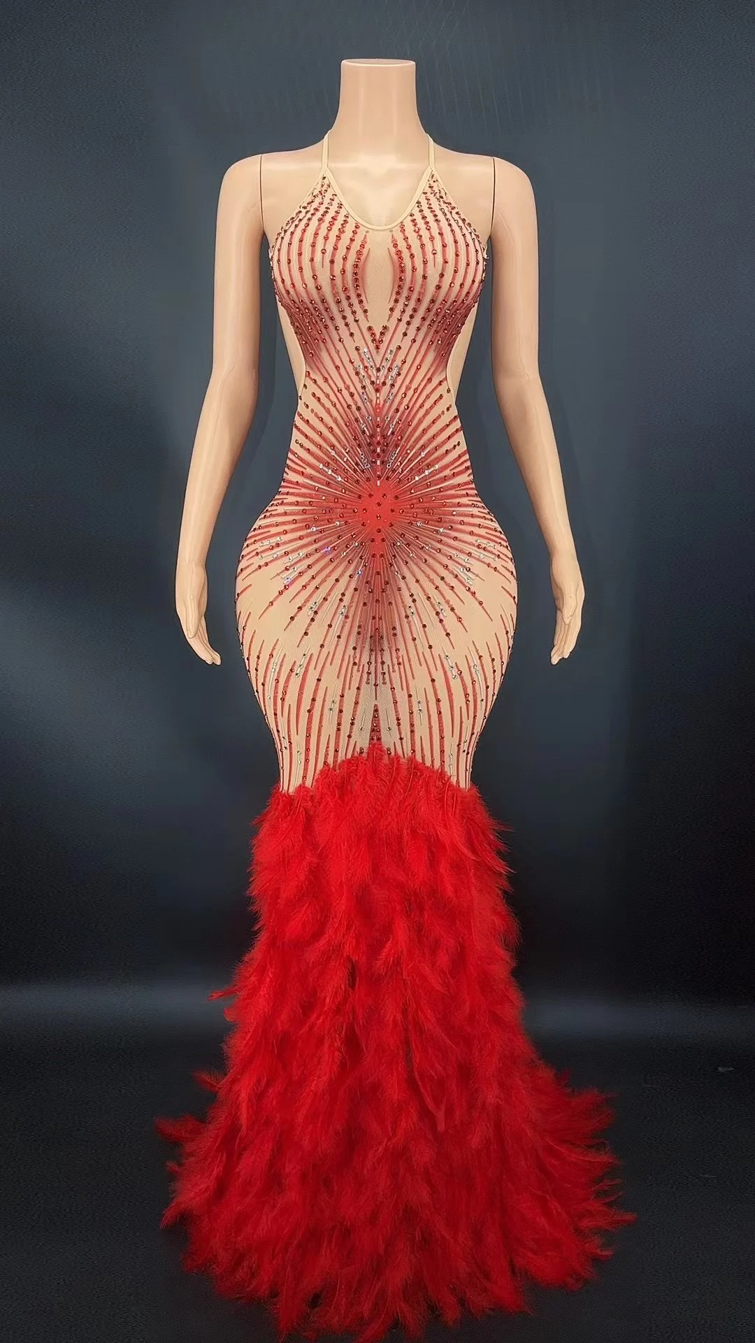 Vestido de anfitrión de Bar de club nocturno de alfombra roja de