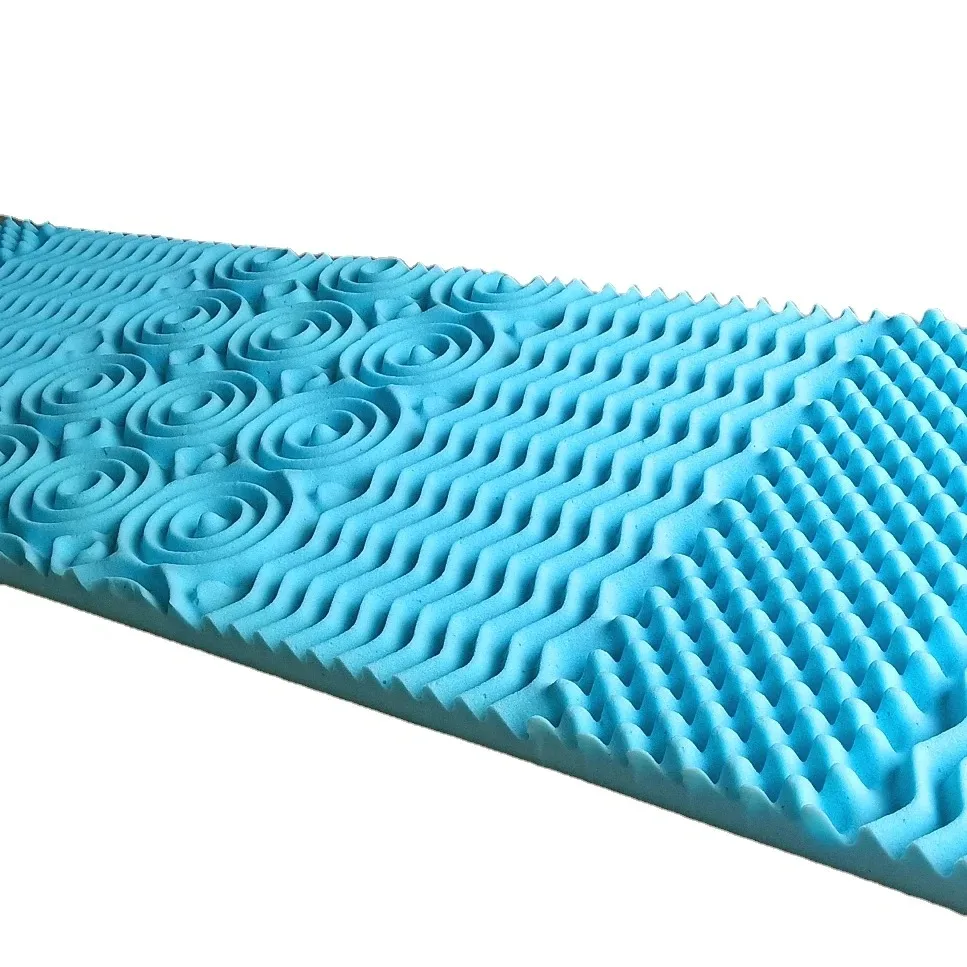 Sinyoo Factory Direct 3 Inch King Size 5 Zone Gel Infusion Memory Foam Qualified Massage Mattress Topper