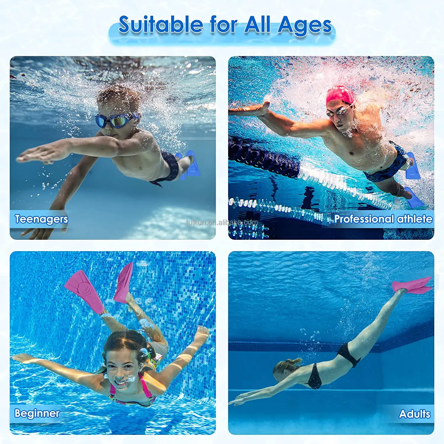 High Quality Toddler Swim Fins Silicone Swim Flippers New Design Diving