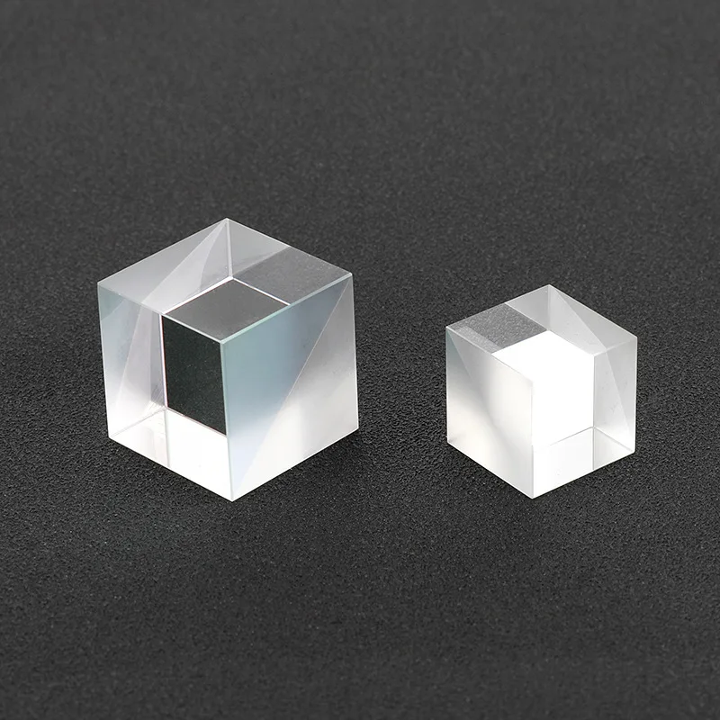 Custom Quartz K9 Optical Glass Cube Rectangular Prisms with Tetrahedral Beam Splitter Prism